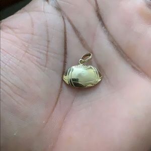 14k football charm